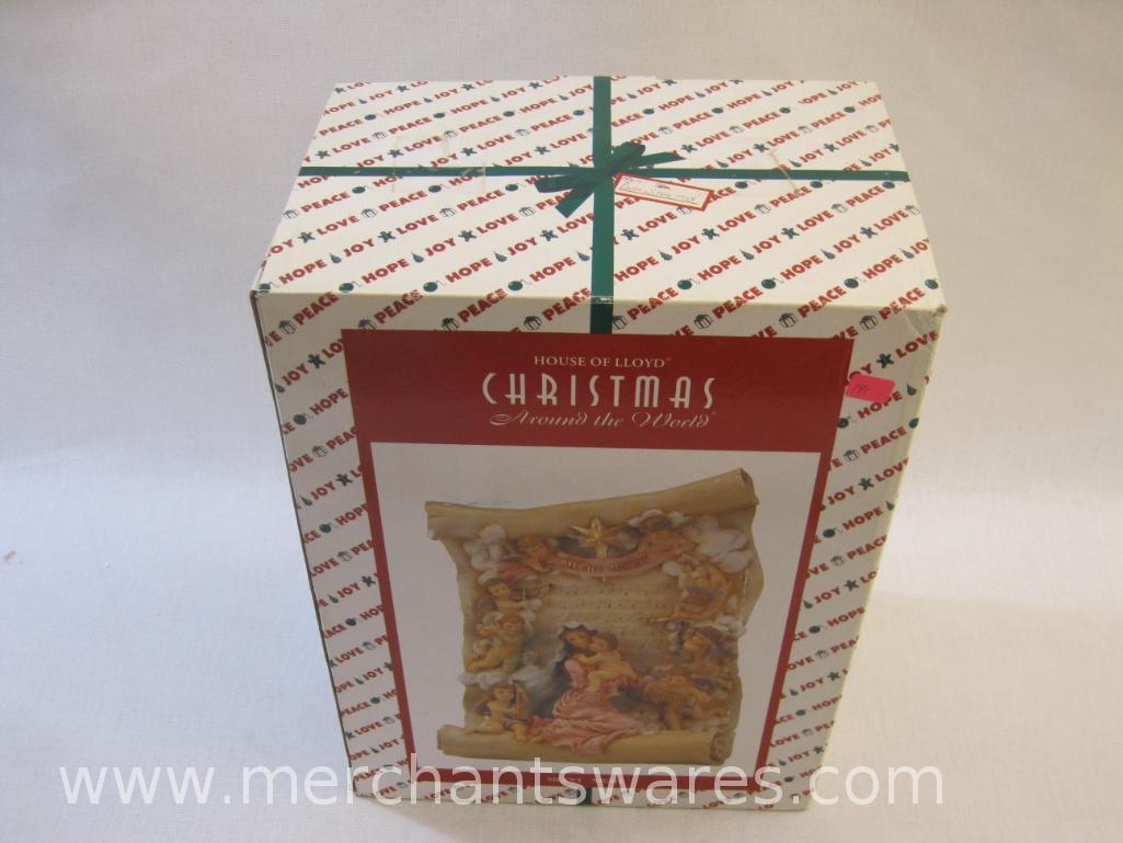 House of Lloyd Christmas Around the World Silent Night Musical Display in Original Box, 1998, 5 lbs