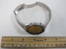Seiko Quartz Chronograph Stainless Steel Wrist Watch, 350380, Running, 4 oz