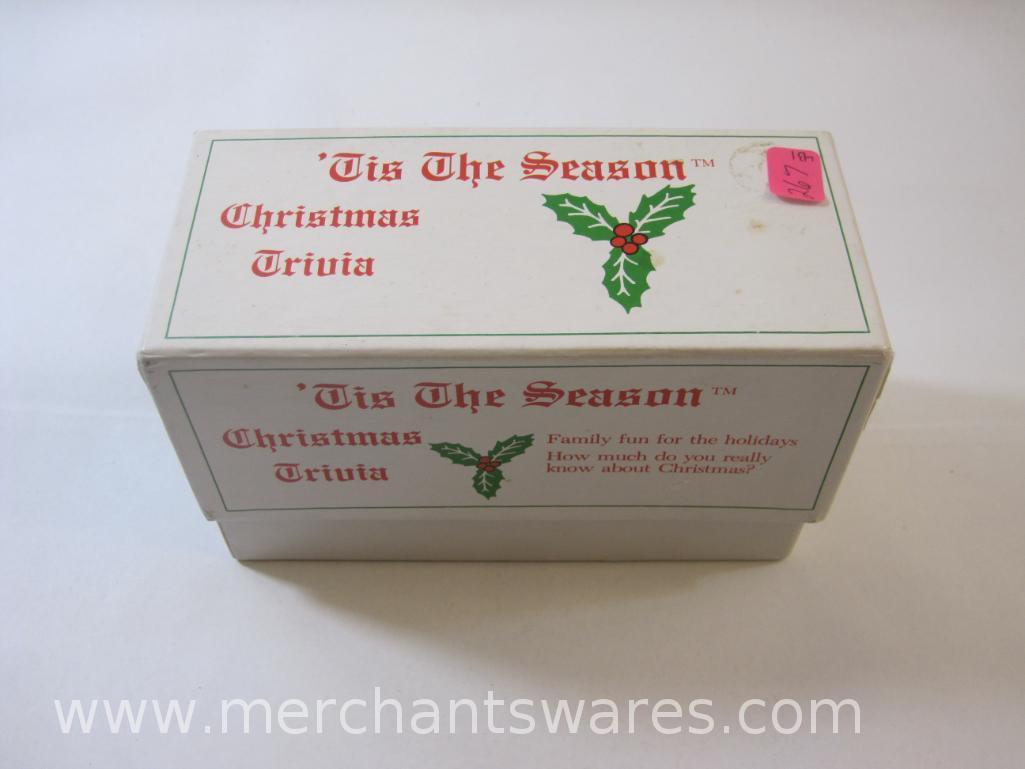Tis The Season Christmas Trivia Game, 1990 Debco, in original box, 1 lb 5 oz