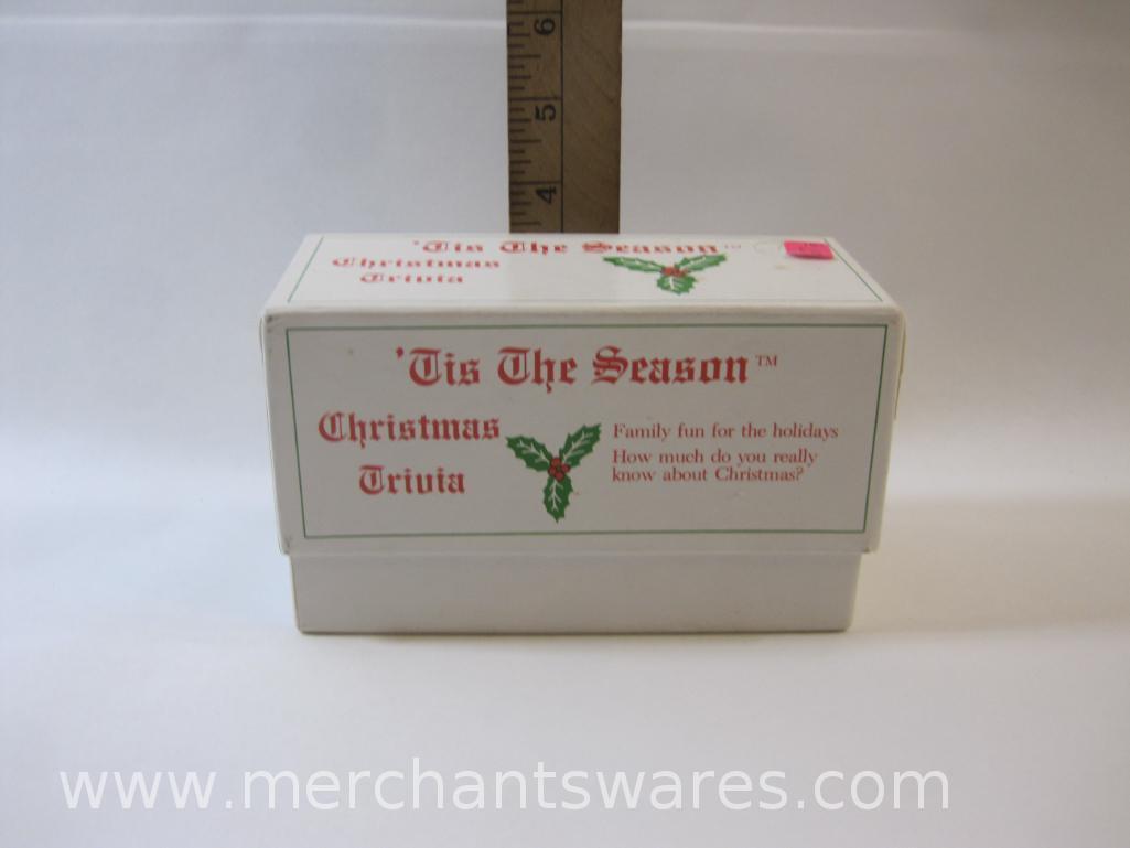 Tis The Season Christmas Trivia Game, 1990 Debco, in original box, 1 lb 5 oz