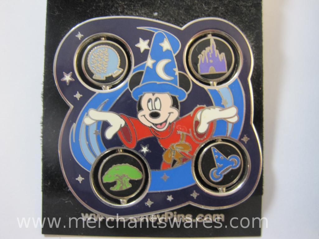 Disney Pins including Epcot, Fast Track, Fantasia and more, 6 oz