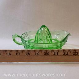 Uranium Glass Juicer, Reamer, rim has a chip (see pictures AS IS), 1 lb 7 oz