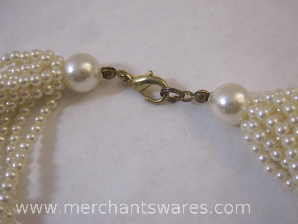 Five Necklaces, Freshwater Pearls, Faux Pearls etc, 4oz
