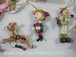 Christmas Ornaments including Rudolph Co. Figures, Cat Treats 2006, Snowman and more, 5 oz
