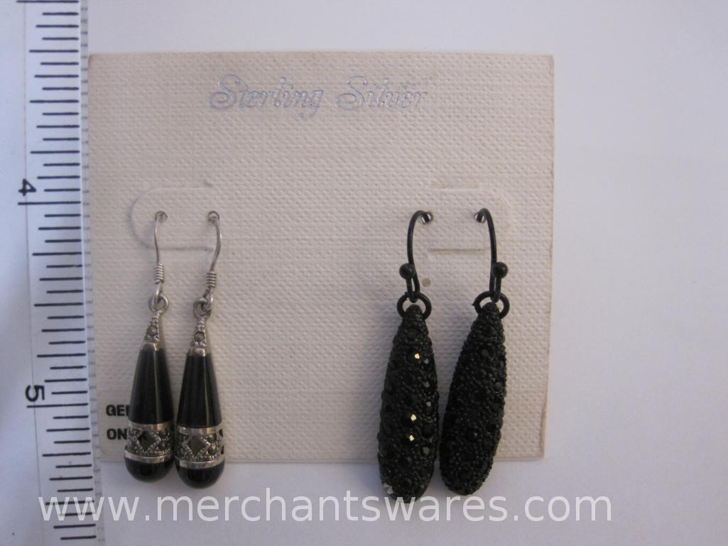 Two Pairs of Silver Earrings, Made in Thailand