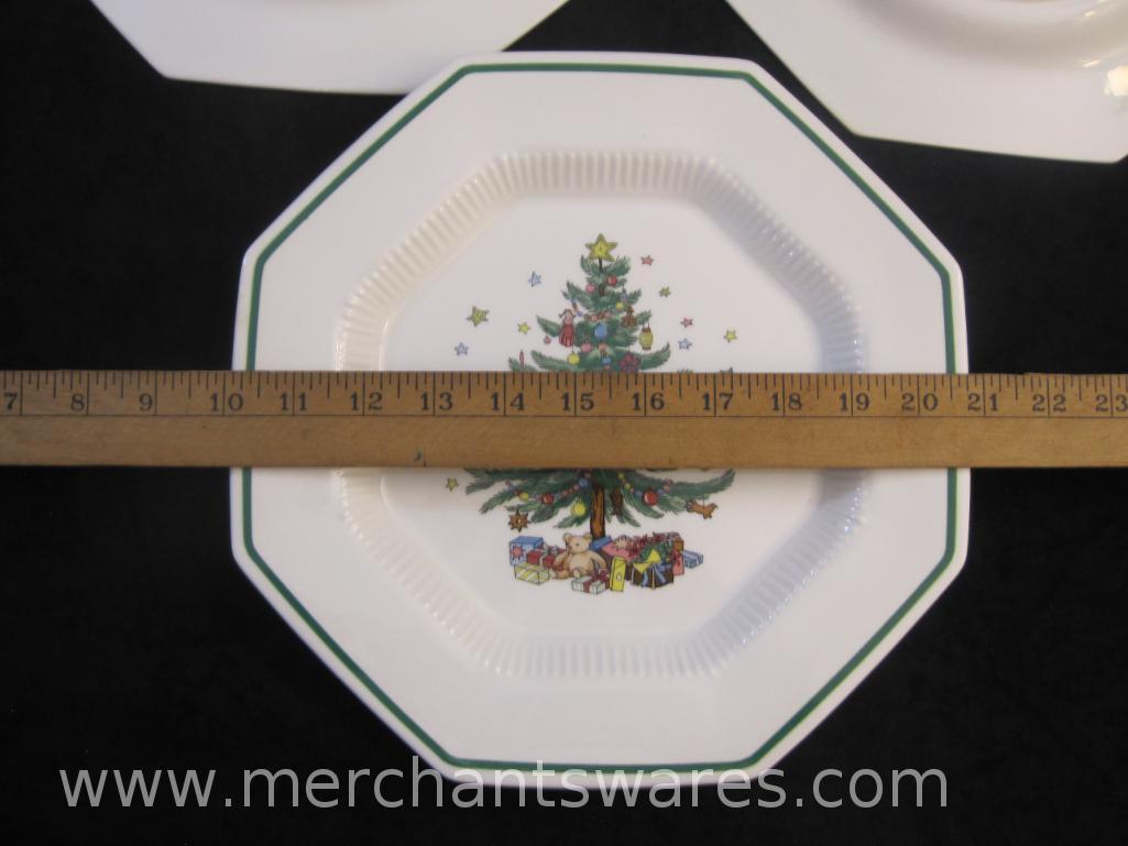 Three Nikko Christmastime...Christmas Tree Dinner Plates, 5lb 6oz