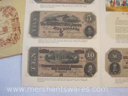 Vintage General Mills Inc Cheerios Confederate Money Album of Reproduction Confederate US Currency