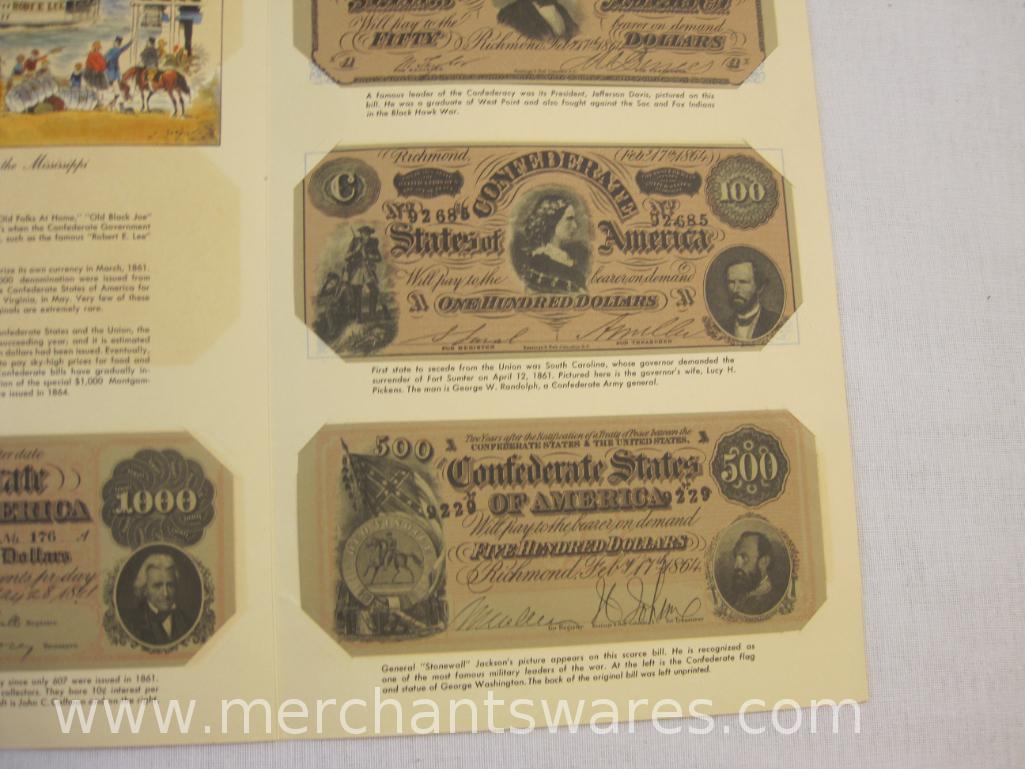 Vintage General Mills Inc Cheerios Confederate Money Album of Reproduction Confederate US Currency