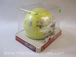 Riddell Mini Football Helmet NCAA Oregon Liquid Lightning, new in packaging, 9 oz