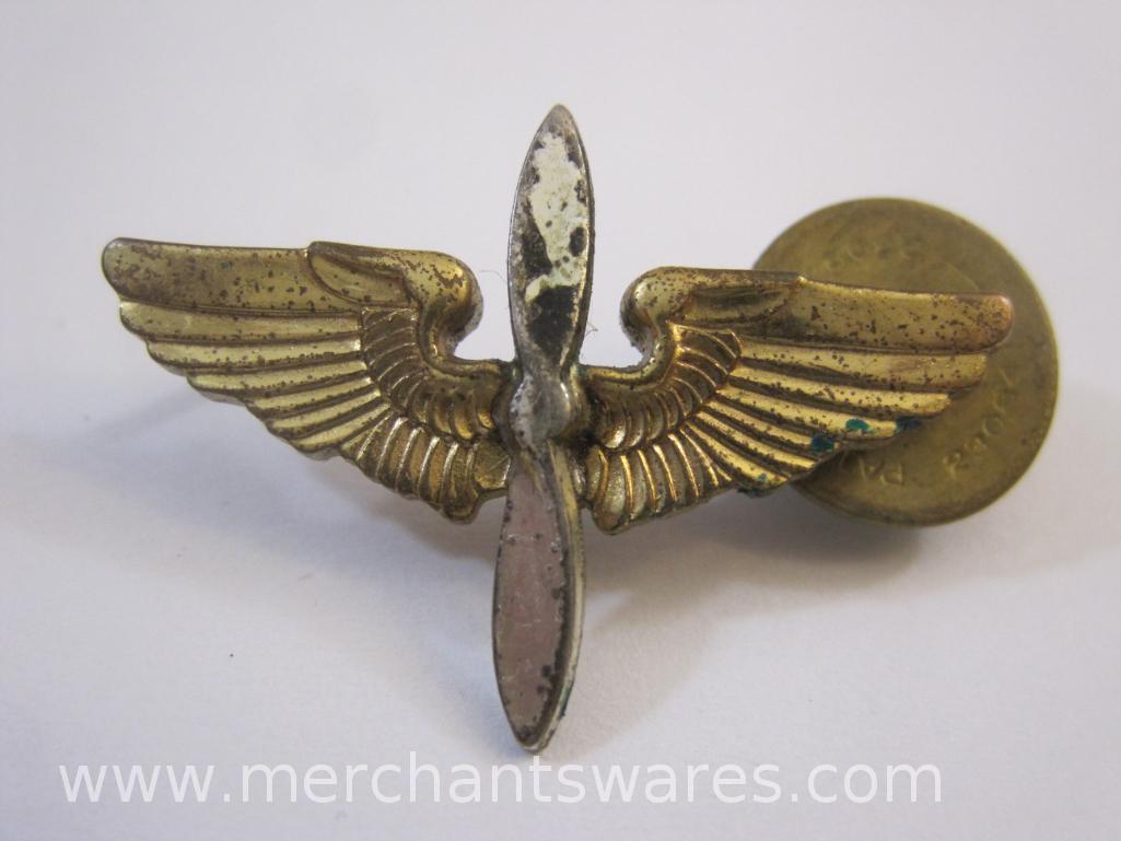 Four WWII US Army Air Corps Cadet Insignia Pins