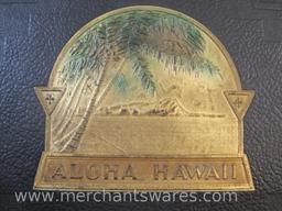 Aloha Hawaii Military Scrapbook with Military Photos and Hawaii Postcards, 1 lb 13 oz