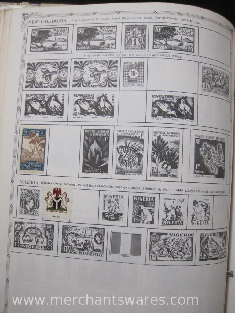 The Coronet World Stamp Album includes Assorted Foreign Stamps, some canceled, see pictures for a