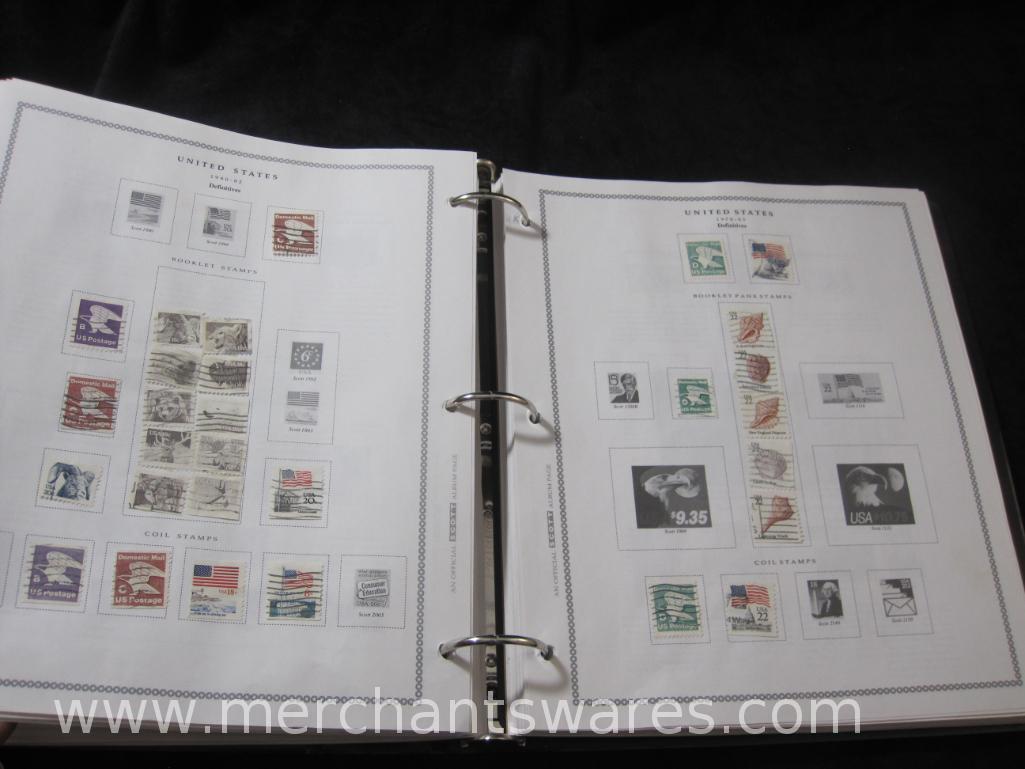 Scott Pony Express United States Stamp Album with Assorted Postage Stamps and Blocks, some are