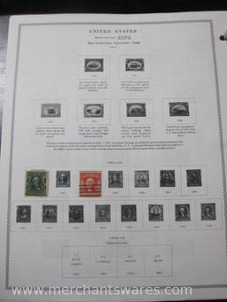 Scott Pony Express United States Stamp Album with Assorted Postage Stamps and Blocks, some are