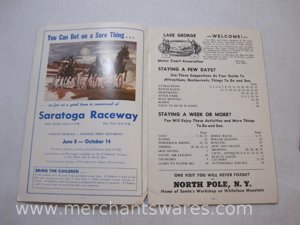 Assorted Vintage Lake George New York Brochures, 6 oz