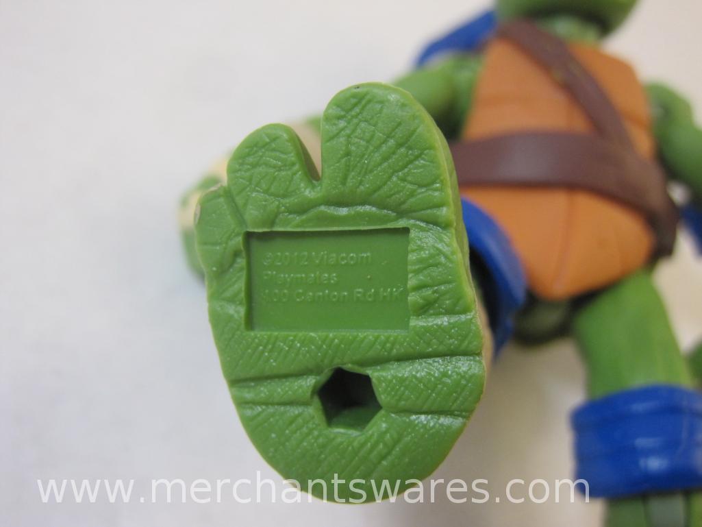 Four Leonardo Teenage Mutant Ninja Turtles Action Figures including 2012 Spyline Leonardo, 2015