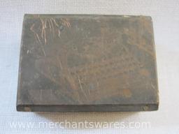 Sixteen Vintage Printing Plate Blocks including Quality Printing, Save Sale, Mortuary and more, 1 lb