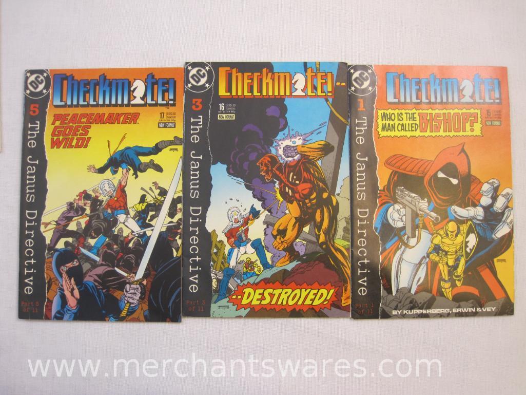 Ten DC Checkmate! Comic Books Nos. 15-19 and 21-25, 1989-1990, 1 lb 1 oz