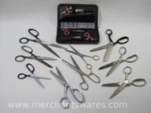 Assortment of Scissors includes Valley Forge Shears, Wiss, Kit in Zip Case and more