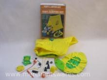Vintage Inflatable Tent & Camping Set with Original Box and Accessories, see pictures for included