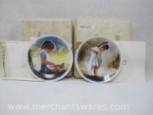 Two Viletta Zolan's Children Collection Plates, By Myself 24830, Sabina in the Grass 9403A, 2 lb 8