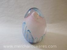 Glassworks Large Glass Egg Paperweight, in Gift Box, 5lbs