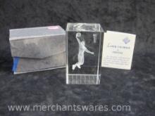 Etched Glass Basketball Player in Gift Box, 1lb 4oz