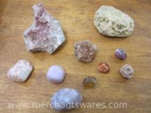 Assortment of Polished and Raw Stones Includes Sunstone, Argonite and more,