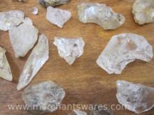 Glass Bowl of Quartz Crystal Points and Clusters with Other Rock Specimens, 2 lbs 5 oz