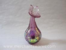 Violet Iridescent Mini Perfume Bottle with Dropper and in Gift Box, 5oz