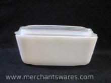 White Pyrex 1 1/2 Pint Refrigerator Dish 0502 with Glass Lid 502-C, 1 lb 9 oz