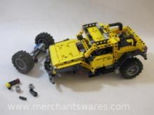 Lego Technic Yellow Jeep Wrangler 42122, see pictures for condition and included pieces AS IS, 1 lb