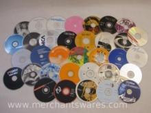 Stack of Assorted Uncased CDs including 90s-2000s Boy Bands, R&B and more, discs have some