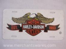 Vintage Metal Harley-Davidson Motorcycles Vanity License Plate, 3 oz