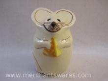 Vintage Ceramic Mouse Cheese Shaker, 12 oz