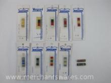 Nine WW II Era Ribbons in Sealed Packages with Italian Made 5th Army Naples Ribbon Bar Pins, 3 oz