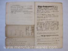 Letter of Indenture from 1832 with Raised Seal, 2 oz