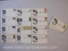 Thirty-Two First Day Covers including WC Fields, Windmills USA Booklet Pane Stamps, National Letter