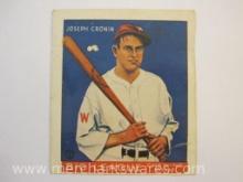 1933 Goudey Gum Co Big League Chewing Gum Joseph Cronin Baseball Card No. 63, 1 oz