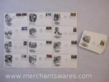 Thirty-Eight First Day Covers including Benjamin West, Paul Laurence Dunbar, US Postal Service