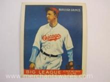 1933 Goudey Gum Co Big League Chewing Gum Burleigh Grimes Baseball Card No. 63, 1 oz