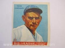 1933 Goudey Gum Co Big League Chewing Gum Tom Zachary Baseball Card No. 91, 1 oz