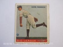 1933 Goudey Gum Co Big League Chewing Gum Herb Pennock Baseball Card No. 138, 1 oz