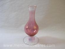 Rose Colored Art Glass Bud Vase in Gift Box, 9oz