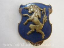 Enamel 6th Armored Cavalry Regiment Crest Pin, NS Meyers Inc New York