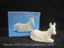 Avon Nativity Collectibles The Donkey Porcelain Figurine in Original Box, 1984, 5 oz