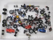 Assorted Lego Car Pieces, Wheels and More, 1 lb 4 oz