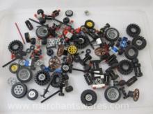 Assorted Lego Car Pieces, Wheels and More, 1 lb 1 oz