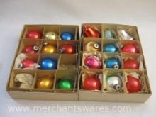 Two Dozen Vintage Christmas Ornaments, Glass Balls from Shiny Brite and More and Three Plastic