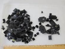 Assorted Black Lego Pieces including Black Engine 4229 and more, 13 oz